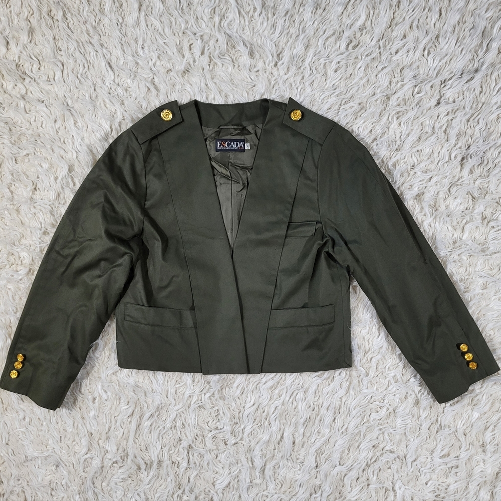 Vimtage Escada 80's Made in Western Germany Military Jacket Size 40